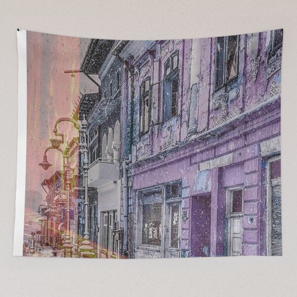 Item preview, purple old cofee shop with a nice view designed and sold by Mariocii.