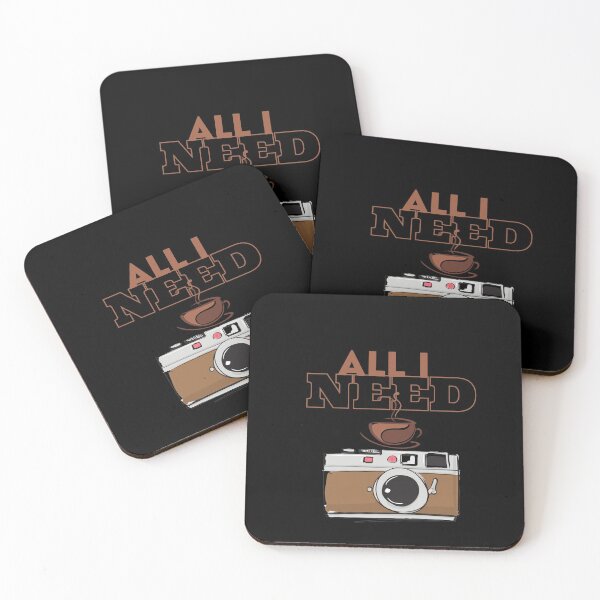 Item preview, All i Need is Coffee And My Camera T shirt designed and sold by Martimad.