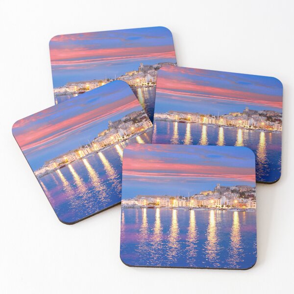 Item preview, IBIZA SUNSET DALT VILA OLD TOWN CASTLE CHURCH AND PORT BOATS designed and sold by IbizaClubbers.
