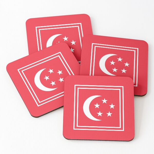 Aperçu de l'œuvre Cadeaux, masques, autocollants et produits du drapeau de Singapour (sans gluten) créée et vendue par mpodger.