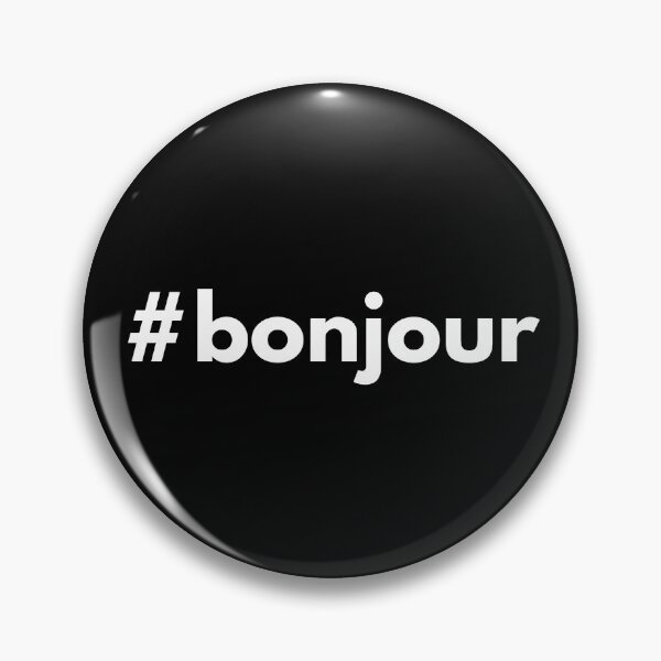 Aperçu de l'œuvre Hashtag bonjour - French hello créée et vendue par HashtagZone.