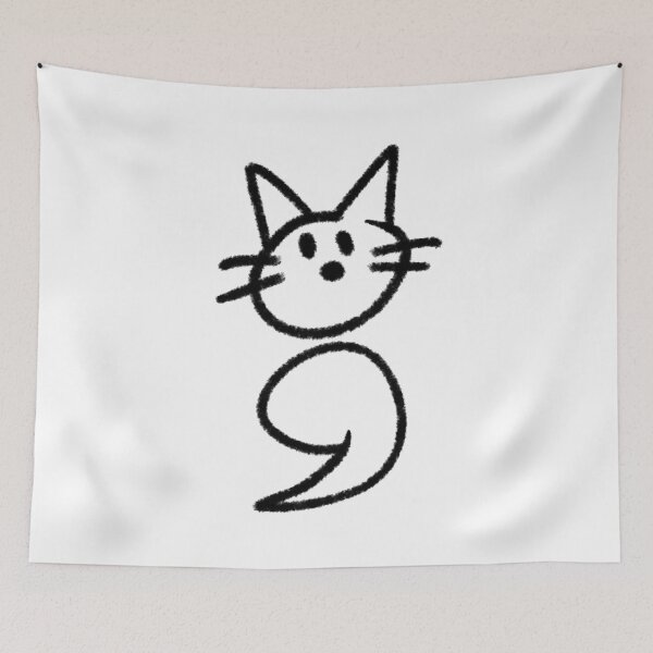 Item preview, Semicolon Cat Black designed and sold by SparkSnaps.