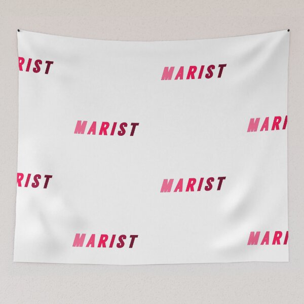 Item preview, Marist Pink Red Gradient Block Letter Logo designed and sold by katiemarielle.