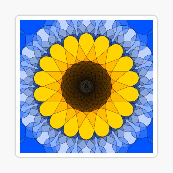 Sunflower Stained glass Sticker