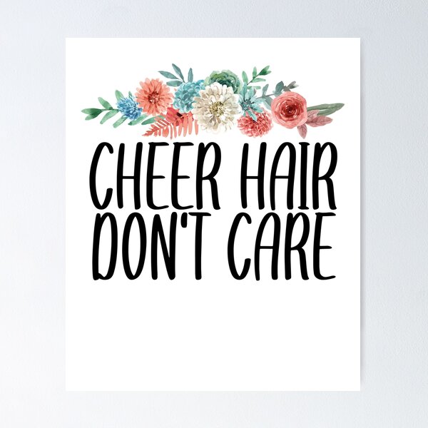 Item preview, Cheer Hair Don't Care / Cute Cheerleader Gift Idea / Funny Cheerleading Sayings / Gift for Women designed and sold by Chamssou.