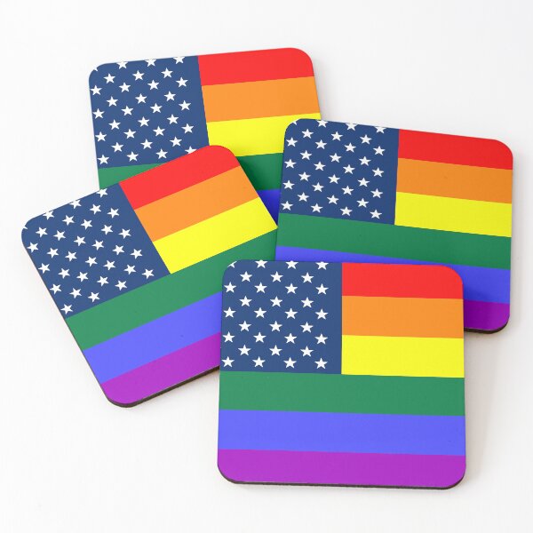 Item preview, USA Rainbow Flag designed and sold by SimplyPride.