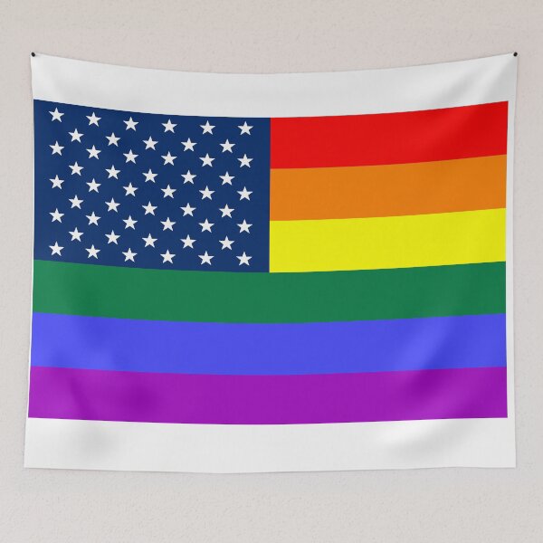 Item preview, USA Rainbow Flag designed and sold by SimplyPride.