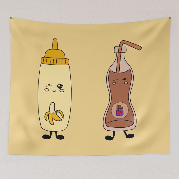 Item preview, Banana and Chocolate Flavored Milk - Kawaii designed and sold by ak3shay.