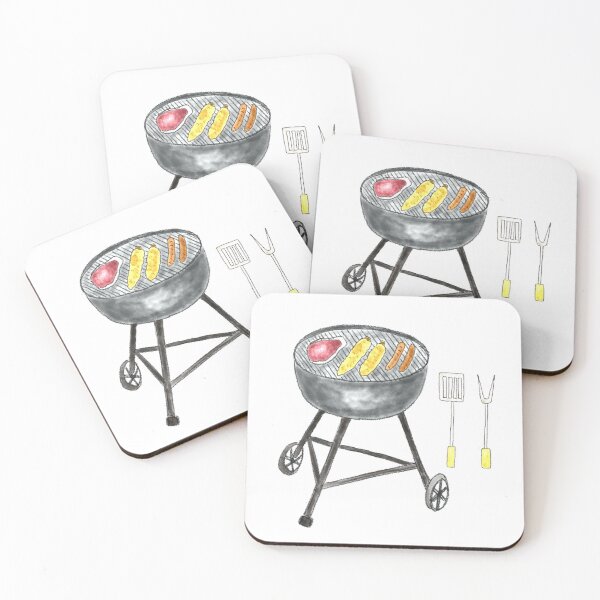 Item preview, BBQ Day, BBQ guy, Father's Day, BBQ Set, Steak, Corn, Hot dog, BBQ Grill, Summer Day, Family Time, Stickers designed and sold by SHiNStudio.