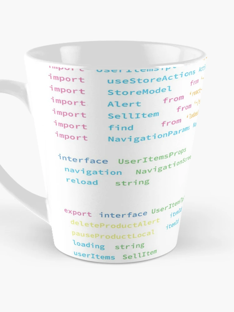 Thumbnail 3 of 4, Coffee Mug, JavaScript Code in color designed and sold by CarolinasDsgns.