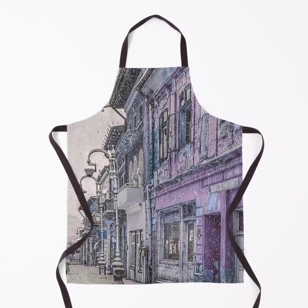 Item preview, purple old cofee shop with a snow view designed and sold by Mariocii.