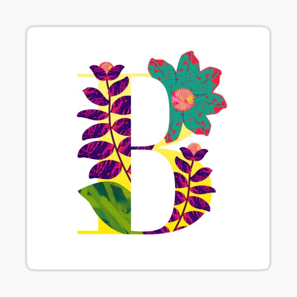 "Letter B" Sticker By Minty-zoup | Redbubble