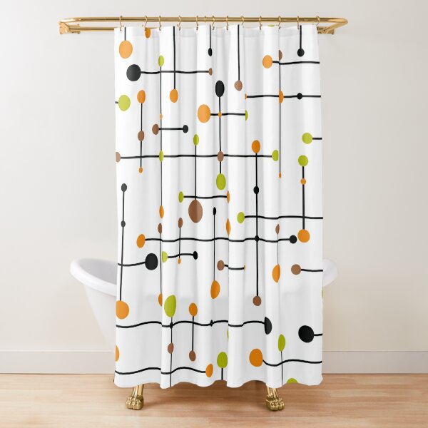 Mid Century Modern Shower Curtains, Mcm Shower Accessory, Retro Bathroom  Curtain, Tub Curtain, Retro Bathroom Decor - Bluefink