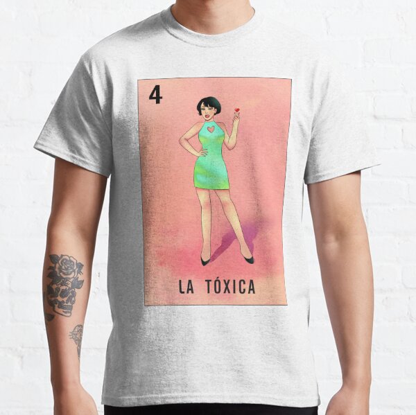 La Toxica El Toxico Loteria Mexican Bingo Style Graphic Shirt