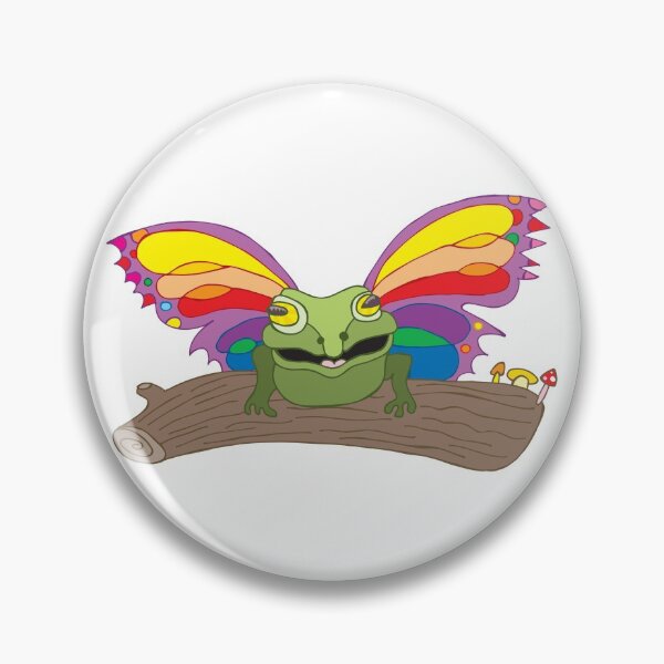Artikelvorschau, Ein Butterfrosch landet auf einem Baumstamm entworfen und verkauft von Jungle-Magicus.