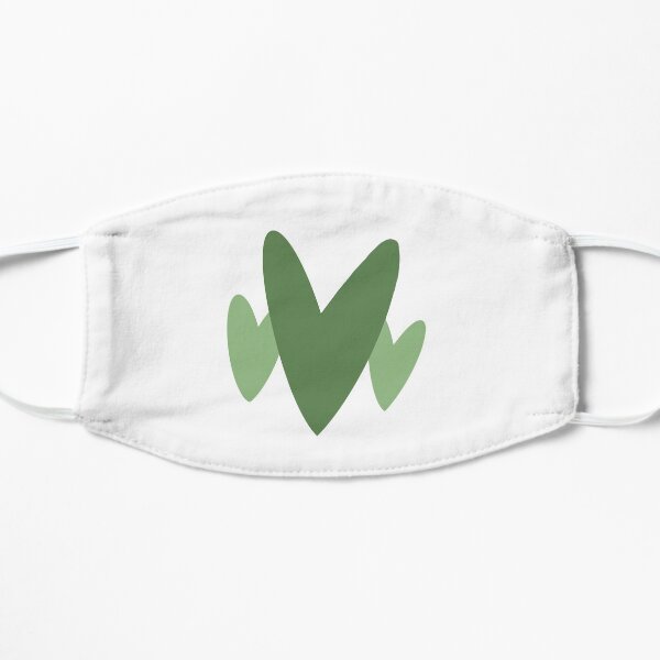 Green Hearts Sticker By luisa's shopp Flat Mask