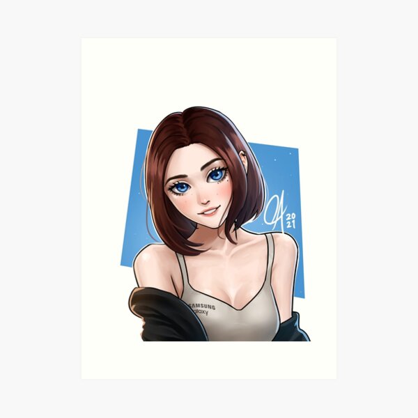 Samsung virtual assistant Sam fanart Art Board Print for Sale by Oyenpaws