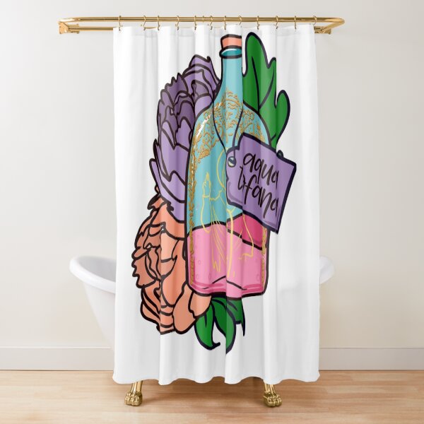 Aqua tofana - bailey sarian suspish Shower Curtain