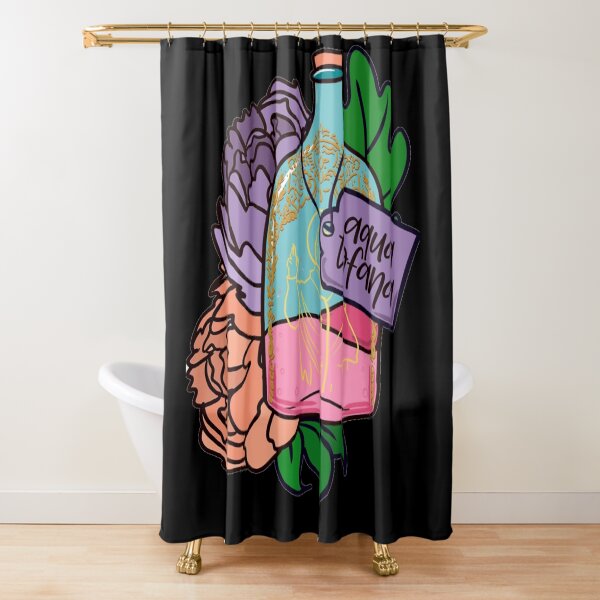 Aqua tofana - bailey sarian suspish Shower Curtain