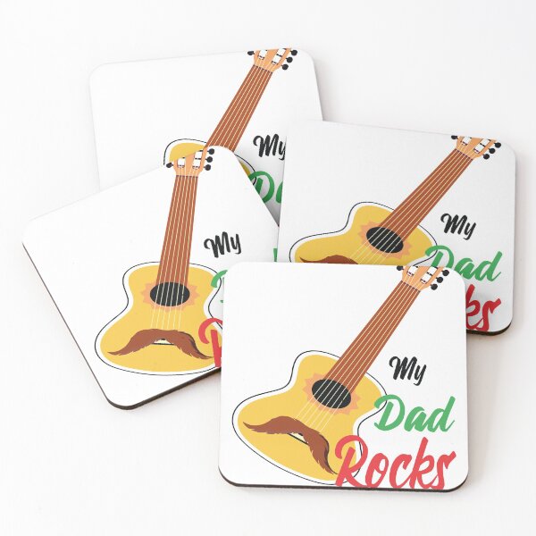 Aperçu de l'œuvre My Dad Rocks and guitar design créée et vendue par Stickers  Designer.