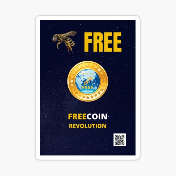 Abeille gratuit, Freecoin Sticker