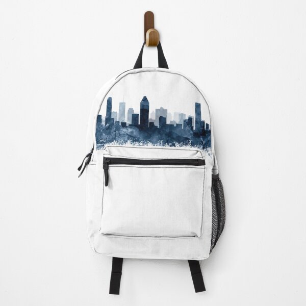 Item preview, Montreal Skyline Watercolor Navy Blue by Zouzounio Art designed and sold by zouzounioart.