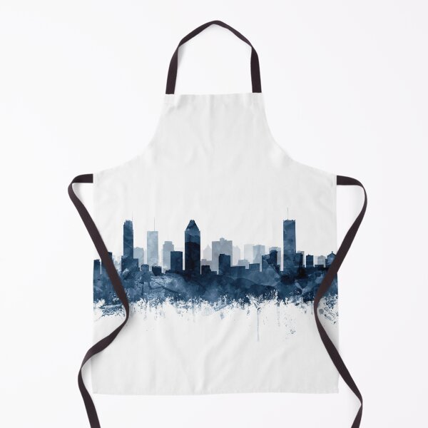 Item preview, Montreal Skyline Watercolor Navy Blue by Zouzounio Art designed and sold by zouzounioart.