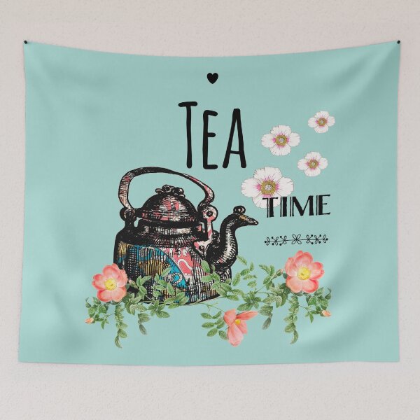 Item preview, Floral Teatime designed and sold by redstitchlab.