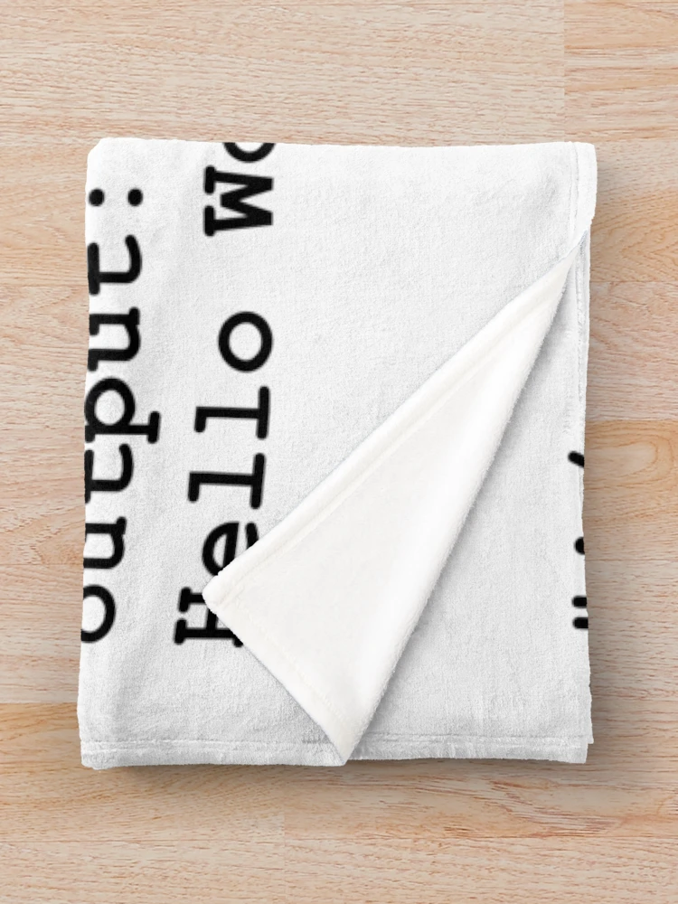 Thumbnail 3 of 6, Throw Blanket, Hello World - Python designed and sold by mcxgr.