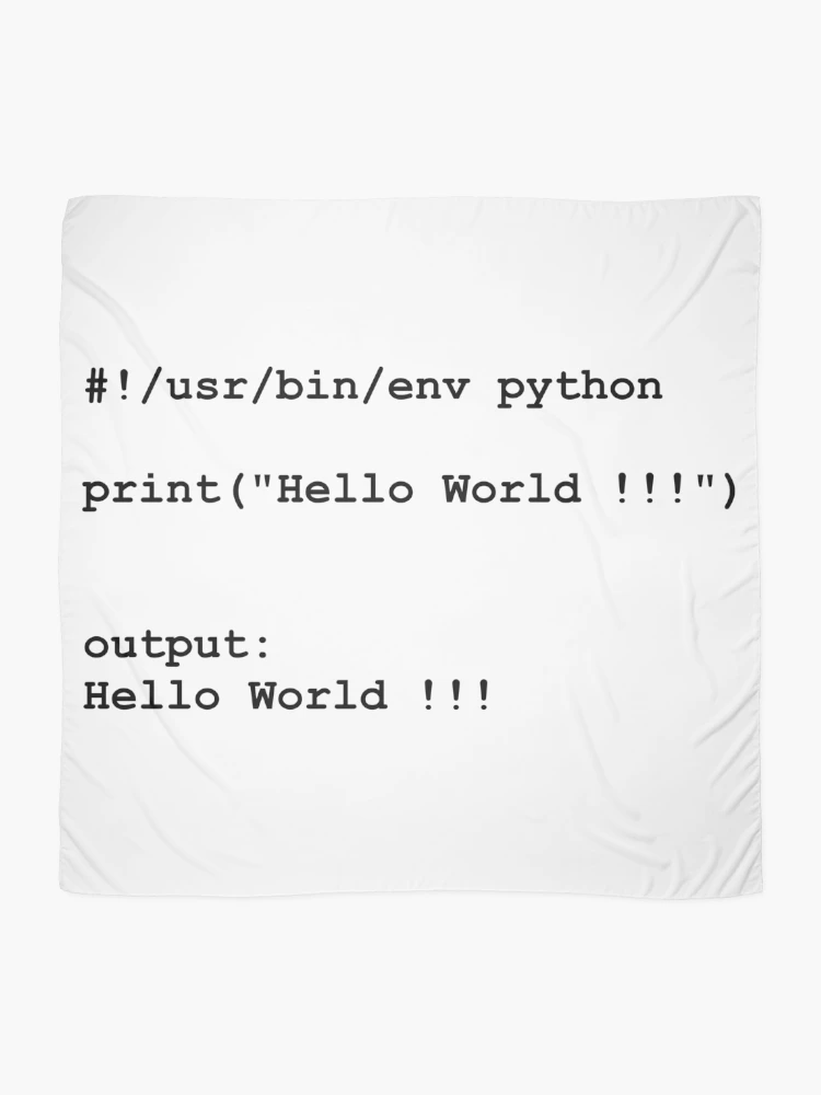 Thumbnail 2 of 3, Scarf, Hello World - Python designed and sold by mcxgr.