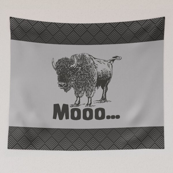Item preview, MOOO... Bison, Buffalo, Fluffy Cow designed and sold by NoBonesLife.
