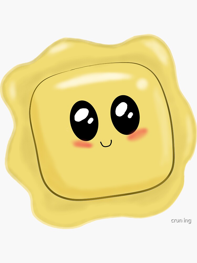 "kawaii cute butter smiley face" Sticker for Sale by crunings Redbubble