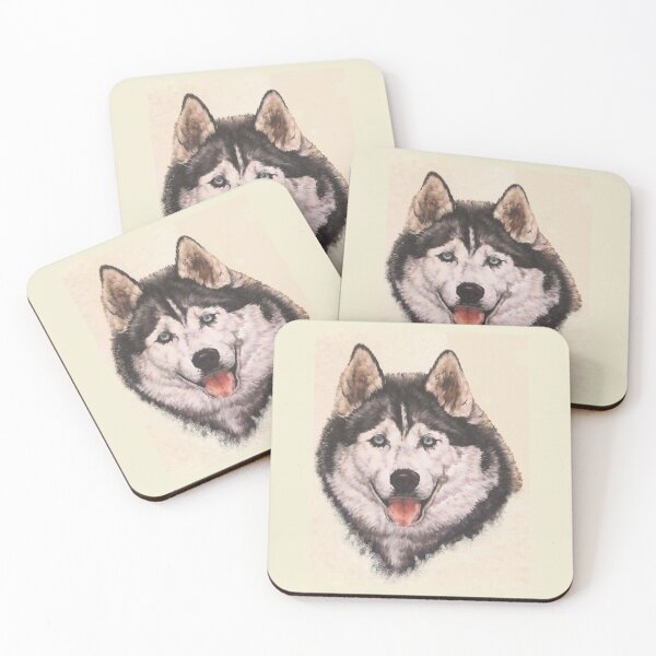 Item preview, Siberian Husky Portrait in Color designed and sold by BarbBarcikKeith.