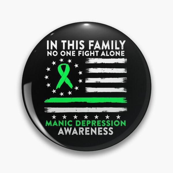 Item preview, In This Family No One Fights Manic Depression Alone American Betsy Ross Flag designed and sold by deputylove.