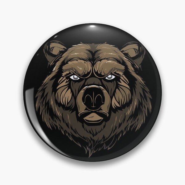Item preview, Cool bear brown bear grizzly head predator graphic designed and sold by brunsch-print.