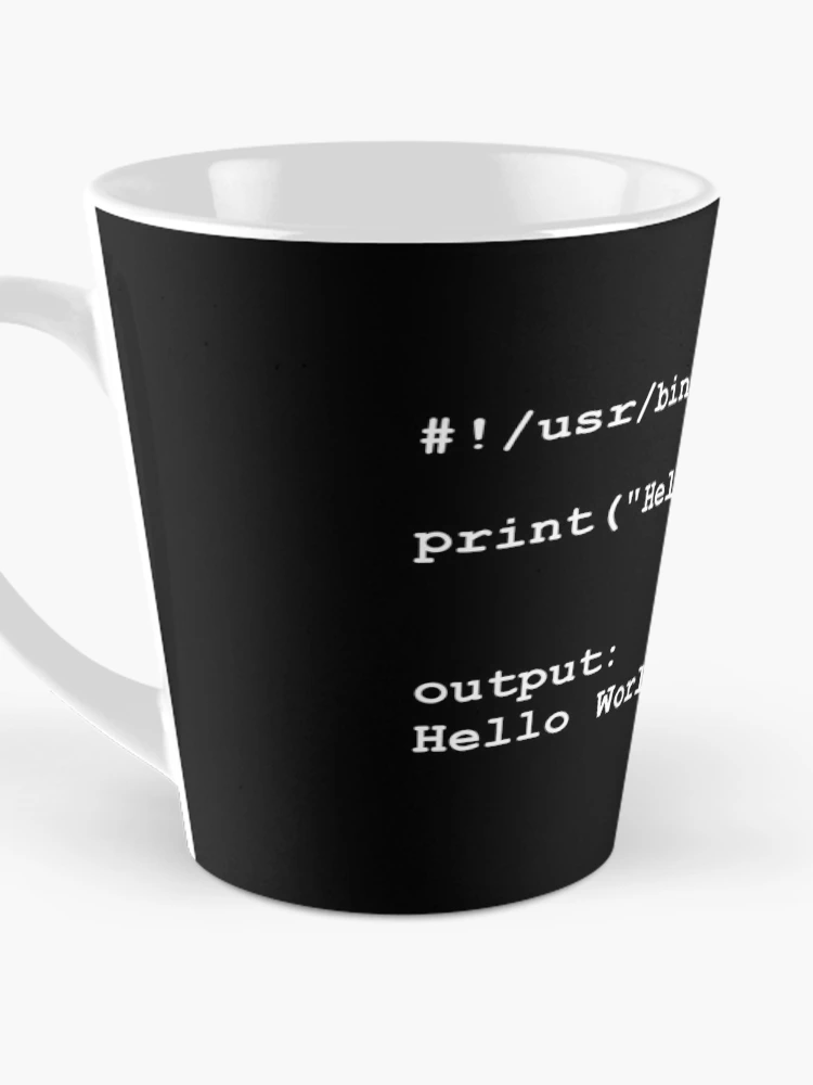 Thumbnail 3 of 4, Coffee Mug, Hello World - Python (white) designed and sold by mcxgr.
