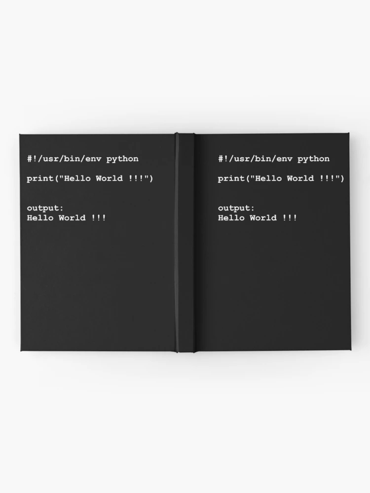 Thumbnail 2 of 3, Journal, Hello World - Python (white) designed and sold by mcxgr.