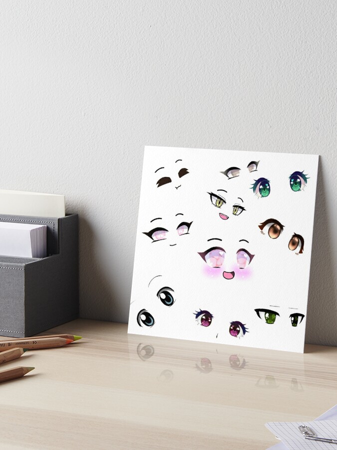 Cute Anime Eyes Art Board Print for Sale by Jessiecrow87