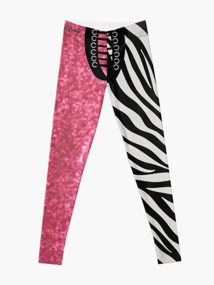 Glitter effect zebra guitar heavy metal pants  Leggings for Sale by