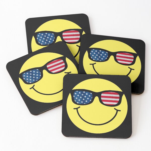 Item preview, USA smiley face designed and sold by The Agreeable Raven.