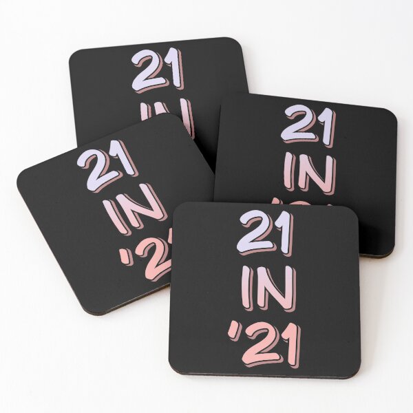 Item preview, 21 IN 21 | TURNING 21 IN 2021 | 21ST birthday | 21st birthday gift | Gradient 21 in 21 designed and sold by Violet Treasures.