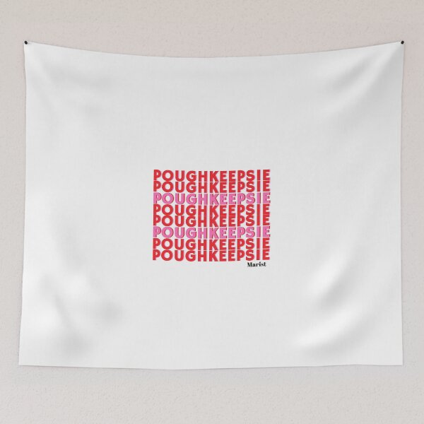 Item preview, Poughkeepsie Red and Pink Block Letter Repeating Logo designed and sold by katiemarielle.