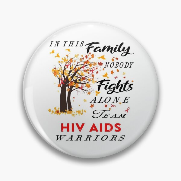 Item preview, In This Family No One Fight Alone Hiv Aids Awareness ribbon tree designed and sold by radianen.
