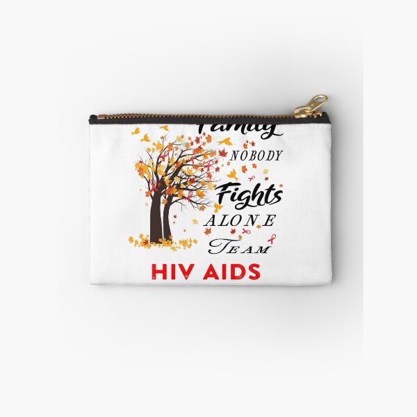 Item preview, In This Family No One Fight Alone Hiv Aids Awareness ribbon tree designed and sold by radianen.