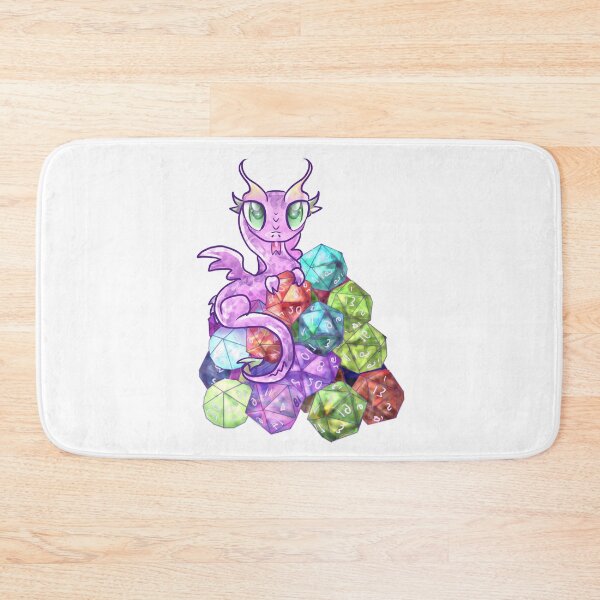 Item preview, Dragon on a Pile of Dice (Pink) designed and sold by CatesPencil.
