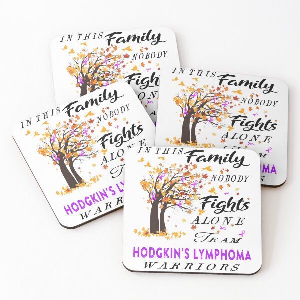 Item preview, In This Family No One Fight Alone Hodgkin's Lymphoma Awareness ribbon tree designed and sold by radianen.