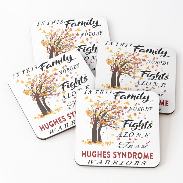 Item preview, In This Family No One Fight Alone Hughes Syndrome Awareness ribbon tree designed and sold by radianen.