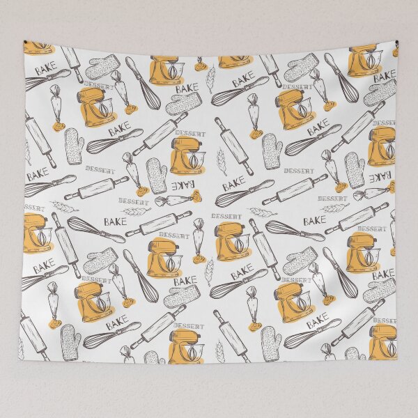 Item preview, Yellow Neutral Tone Baking Aesthetic Pattern designed and sold by azure-ataraxia.