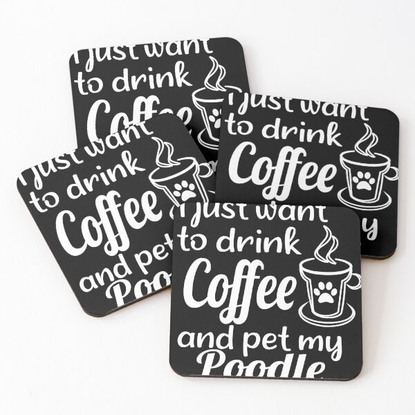 Item preview,  I Just Want To Drink Coffee And Rescue my poodle  funny saying for dogs and coffee lovers for mom for dad designed and sold by mydreamcatcher.