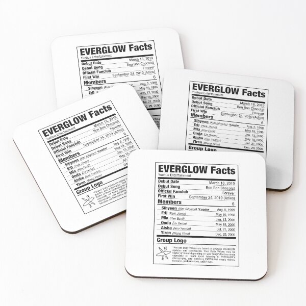 Item preview, EVERGLOW Kpop Nutritional Facts designed and sold by skeletonvenus.